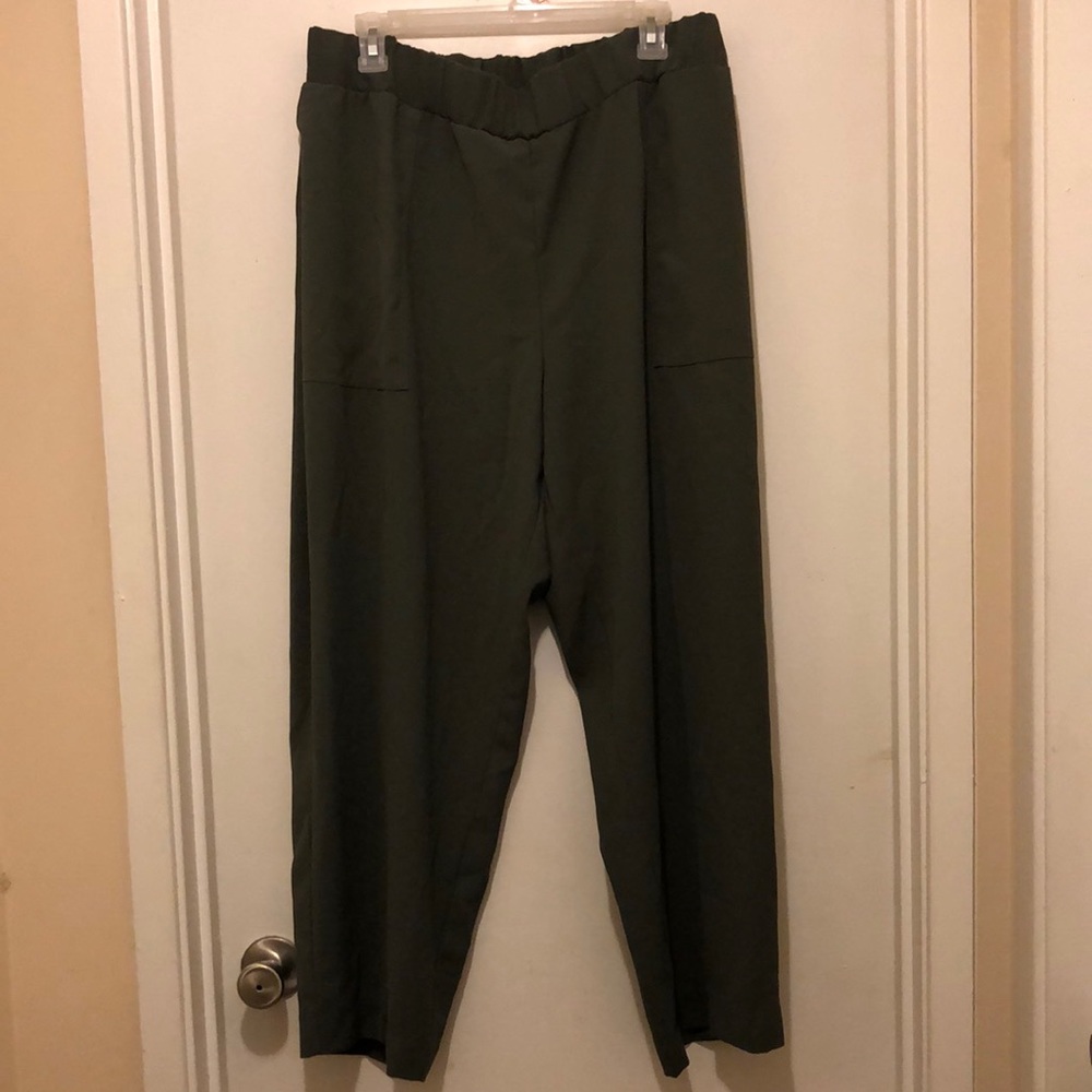 AVA & VIV- ANKLE SLACKS - Hunter Green-